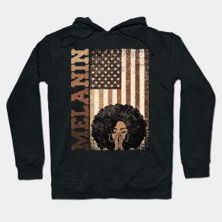 Melanin African American Flag Hoodie